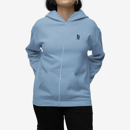 Adventurous - Angel Blue Zipper Hoodie